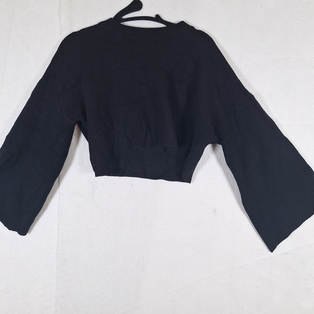 Princess Polly black crop top sweater size s/m